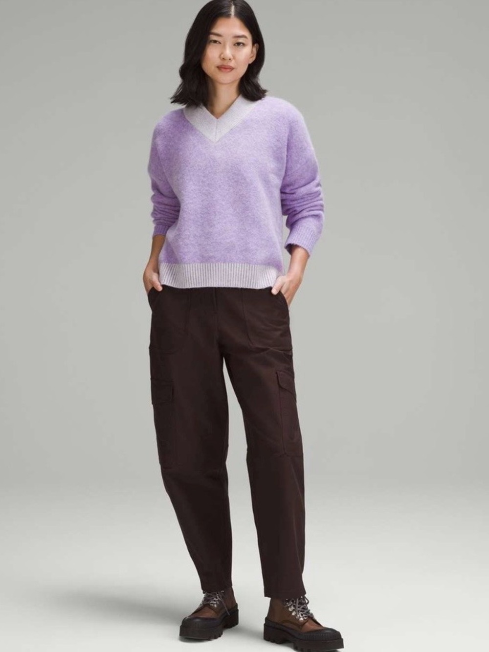 Lululemon Alpaca Wool-Blend V-Neck Sweater - M